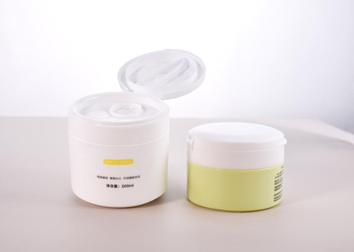 Plastic PP Cosmetic Jars With Flip Top Cap 50ml ~ 200ml
